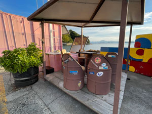 出船前や帰港後に気軽に寛げる休憩スペース